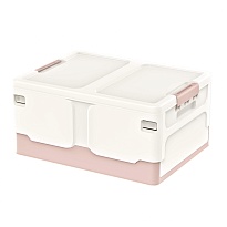 Ящик пластиковый складной белый, дно розовое, 480х360х240 мм в Кисловодске