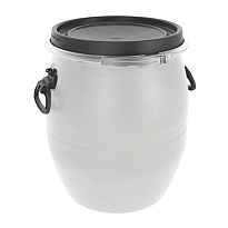 Бочка пластиковая 48 л с хомутом белая в Кисловодске