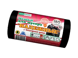 Мешки для мусора 180 л, ароматизированные, черные, в рулоне 25 шт., ПВД, 35 мкм, 1100х930 мм, НАДЕЖНЫЕ, 1802550 в Кисловодске