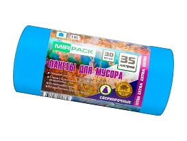 Мешки для мусора 35 л, ароматизированные, синие, в рулоне 30 шт., ПНД, 12 мкм, 640х500 мм, EXTRA, 3530661 в Кисловодске