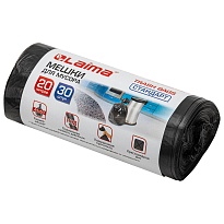 Мешки для мусора 20 л, черные, в рулоне 30 шт., ПНД, 8 мкм, 500х450 мм, LAIMA, 601376 в Кисловодске
