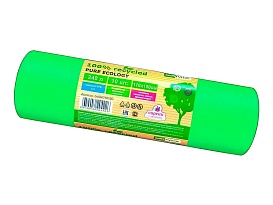 Мешки для мусора 240 л, ароматизированные, биоразлагаемые, зеленые, в рулоне 10 шт., ПВД 40 мкм, 1500х1100 мм, PURE ECOLOGY, bio24010120 в Кисловодске Мешки для мусора 240 л, ароматизированные, биоразлагаемые, зеленые, в рулоне 10 шт., ПВД 40 мкм, 1500х1100 мм, PURE ECOLOGY, bio24010120 в Кисловодске
