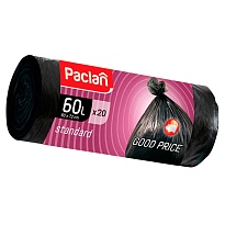 Мешки для мусора 60 л, черные, в рулоне 20 шт., ПНД, 7,4 мкм, 720х600 мм, PACLAN, 600820 в Кисловодске Мешки для мусора 60 л, черные, в рулоне 20 шт., ПНД, 7,4 мкм, 720х600 мм, PACLAN, 600820 в Кисловодске