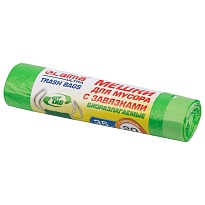 Мешки для мусора 35 л, биоразлагаемые с завязками, зеленые, в рулоне 20 шт., ПНД, 14 мкм, 600х500 мм, LAIMA ULTRA, 607688 в Кисловодске Мешки для мусора 35 л, биоразлагаемые с завязками, зеленые, в рулоне 20 шт., ПНД, 14 мкм, 600х500 мм, LAIMA ULTRA, 607688 в Кисловодске