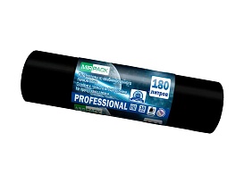 Мешки для мусора 180 л, ароматизированные, черные, в рулоне 10 шт., ПВД, 30 мкм, 1100х930 мм, PROFESSIONAL, 1801044 в Кисловодске