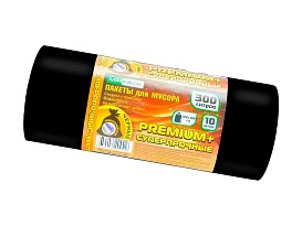 Мешки для мусора 300 л, черные, в рулоне 10 шт., ПВД 70 мкм, 1400х1000 мм, PREMIUM+, 30010160 в Кисловодске Мешки для мусора 300 л, черные, в рулоне 10 шт., ПВД 70 мкм, 1400х1000 мм, PREMIUM+, 30010160 в Кисловодске