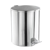 Ведро для мусора с педалью, усиленное, Титан, 15 л, нержавеющая сталь, хром в Кисловодске