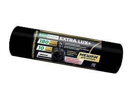 Мешки для мусора 180 л, черные, в рулоне 10 шт., ПВД, 60 мкм, 1100х930 мм, EXTRA LUX+, 1801098 в Кисловодске Мешки для мусора 180 л, черные, в рулоне 10 шт., ПВД, 60 мкм, 1100х930 мм, EXTRA LUX+, 1801098 в Кисловодске