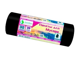 Мешки для мусора 30 л, черные, в рулоне 20 шт., ПНД, 7 мкм, 600х500 мм, MIRPACK Classik, 302040 в Кисловодске Мешки для мусора 30 л, черные, в рулоне 20 шт., ПНД, 7 мкм, 600х500 мм, MIRPACK Classik, 302040 в Кисловодске