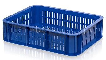 Ящик (лоток) кондитерский перфорированный синий в Кисловодске Ящик (лоток) кондитерский перфорированный синий в Кисловодске