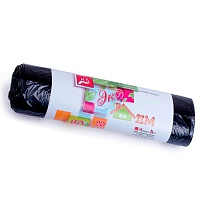 Мешки для мусора 60 л, черные, в рулоне 20 шт., ПНД, 7 мкм, 700х600 мм, Концепция Быта ЭкоДом, 601349 в Кисловодске
