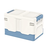 Ящик пластиковый складной белый, дно синее, 370х240х240 мм в Кисловодске