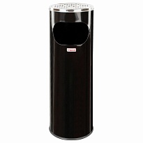 Урна с пепельницей 18 литров, нержавеющая сталь, черная, LAIMA PROFESSIONAL в Кисловодске