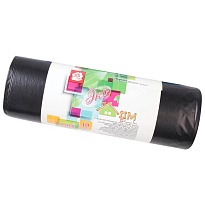 Мешки для мусора 220 л, черные, в рулоне 10 шт., ПВД, 29 мкм, 1100х830 мм, Концепция Быта ЭкоДом, 604924 в Кисловодске