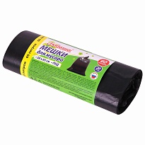 ММешки для мусора 60 л, черные, в рулоне 20 шт., ПНД, 8 мкм, 650х580 мм, Любаша, 608092 в Кисловодске ММешки для мусора 60 л, черные, в рулоне 20 шт., ПНД, 8 мкм, 650х580 мм, Любаша, 608092 в Кисловодске