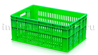 Ящик для молока, мяса, овощей и фруктов большая перфорация дно перфорированное светло-зеленый в Кисловодске